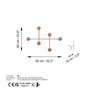 Wallity Dama-C Gancho de Pared de Metal Cobrizo